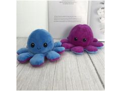 TopKing Obojstranná plyšová chobotnica - modrá