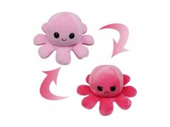 TopKing Obojstranná plyšová chobotnica - ružová 