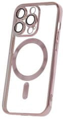 CPA C.P.A. silikonové TPU pouzdro Mag Color Chrome pro iPhone 14 Pro, růžovo-zlatá