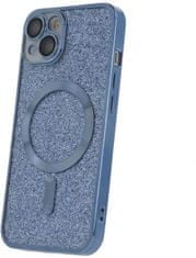 CPA C.P.A. silikonové TPU pouzdro Mag Glitter Chrome pro iPhone 14 Plus, modrá