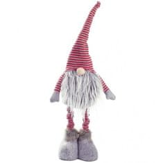 Severno Vianočný škriatok Santa s nastaviteľnými nohami 53 cm sivý