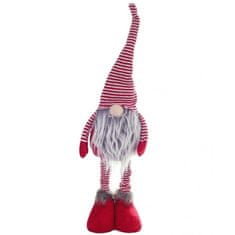 Severno Vianočný trpaslík Santa s nastaviteľnými nohami 53 cm červený