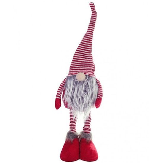 Severno Vianočný trpaslík Santa s nastaviteľnými nohami 53 cm červený