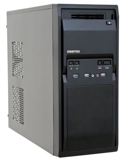 Chieftec MidT LG-01B-OP / 2x USB 2.0 / 1x USB 3.0 / bez zdroja / čierny