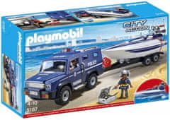 Playmobil 5187 Policajný truck s motorovým člnom