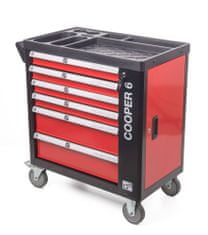 G21 dielenský vozík Cooper 6, čierno-červený