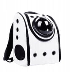 Korbi Transportná taška na chrbát pre psa alebo mačku, vesmírny batoh, Biela farba