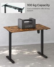 Artenat Pracovný stôl elektrický Goshawk, 100 cm, hnedá