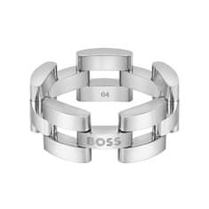 Hugo Boss Nadčasový pánsky oceľový prsteň Sway 1580551 (Obvod 66 mm)