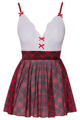 Cottelli Collection Kitty School Girl (Red), erotický kostým školáčky M