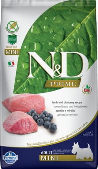 N&D PRIME GF Lamb & Blueberry Adult Mini 2,5 kg