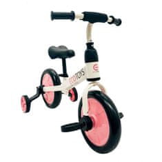 Iso Trade Odrážadlo a bicykel s pomocnými kolieskami 3v1 - ružová | YM-BB-12