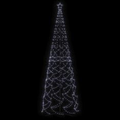 Vidaxl Vianočný stromček kužeľ studený biely 1400 LED 160x500 cm