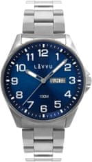 LAVVU Pánske hodinky z nehrdzavejúcej ocele 0141 so svietiacimi číslami, BERGEN Blue