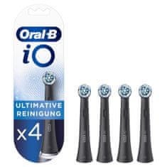 BRAUN Oral-B iO Ultimative Reinigung Aufsätze, 4 Stück, Schwarz