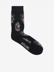 Jack&Jones Súprava piatich párov pánskych ponožiek v čiernej, červenej a modrej farbe Jack & Jones Suboo UNI