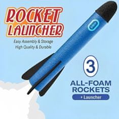 Lietajúci penový raketomet pre deti + 3 penové rakety a podložka | ROCKETUP