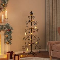 Vidaxl Kovový vianočný dekoratívny stromček čierny 150 cm