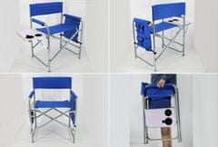 SEFIS Basic kempingová rozkladacia stolička so stolíkom a držiakom nápojov - Farba : Zelená