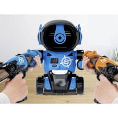 Kruzzel  23171 Strieľajúca hra robot - 2 pištole na penové loptičky a terč v tvare robota modrá