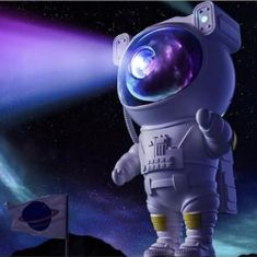 MG Astronaut projektor nočnej oblohy, biely