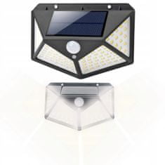 MG L10720 solárna lampa 100 LED, čierna