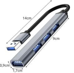 sapro USB HUB-4 porty 1x 3.0 + 3x 2.0 Izoxis 21940