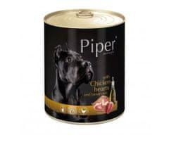 Piper Dog Konzerva Kuracie srdcia a hnedá ryža 400g