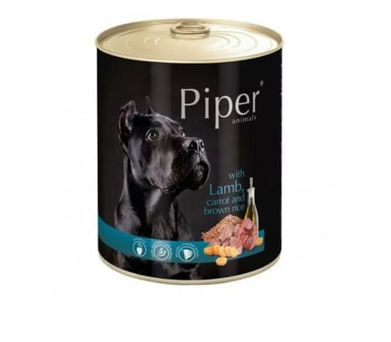 Piper Dog Konzerva Jahňa Mrkva a hneda ryža 400g