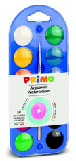 PRIMO Vodové farby priemer 25mm 12ks + štetec