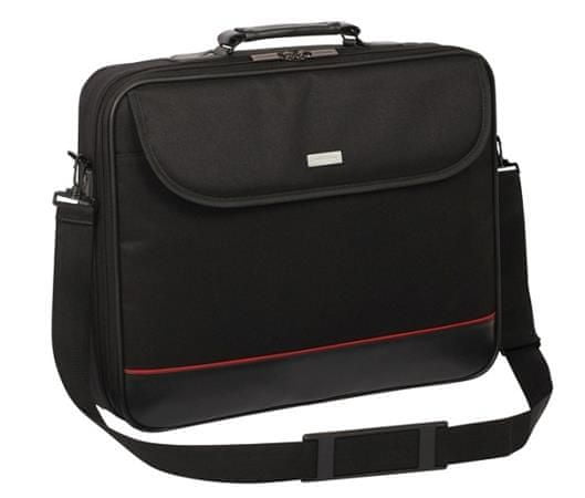 Modecom taška MARK na notebooky do veľkosti 15,6", kovové pracky, čierna