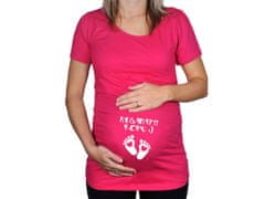Divja Ružové tehotenské tričko Nechytať, kopem CZ
