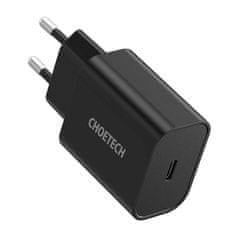 Choetech Sieťová nabíjačka Choetech Q5004 EU USB-C, 20 W (čierna)