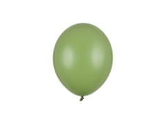 PartyDeco Balóny pastelové rozmarínovo zelené 12cm 100ks