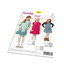 Burda Strih Burda 9380 - Detské áčkové šaty
