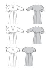 Burda Strih Burda 6007 - Vzdušné šaty s gumičkou pod prsiami