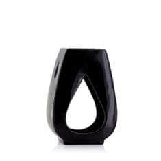 Ashleigh & Burwood Aromalampa Droplet na vonný olej, čierna glazovaná keramika