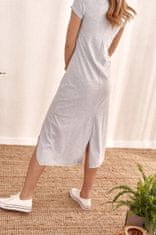 Fasardi Dámske asymetrické šaty Usang svetlo šedá XL