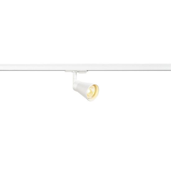 SLV BIG WHITE AVO, bodové svietidlo pre vysokonapäťovú 1fázovou prúdovú zbernicu, QPAR51, biele, max. 50 W 144201