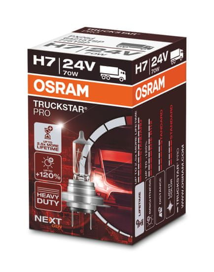 Osram OSRAM H7 24V 70W PX26d TRUCKSTAR PRE NEXT GEN plus 120% viac svetla 1ks 64215TSP