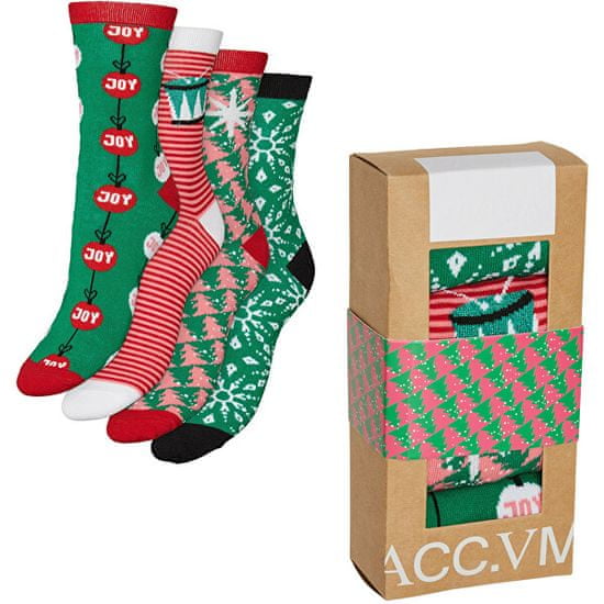 Vero Moda 4 PACK - dámske ponožky VMELF 10274034 Jelly Bean Box 1