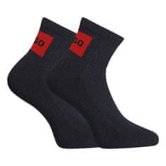 Hugo Boss 2PACK ponožky členkové tmavo modré (50491223 401) - veľkosť M