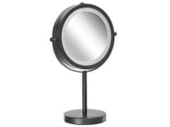 Beliani LED Makeup zrkadlo ø 17 cm TUCHAN čierne