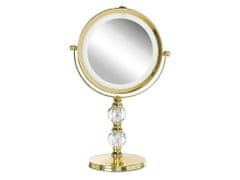 Beliani LED Makeup zrkadlo 18 cm CLAIRA zlaté