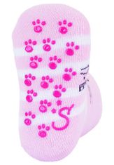 Sterntaler Ponožky protišmykové Mačka ABS 2ks v balení 3D ušká rosa dievča veľ. 19/20 cm- 12-18 m