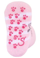 Sterntaler Ponožky protišmykové Mačka ABS 2ks v balení 3D ušká rosa dievča veľ. 17/18 cm- 9-12 m