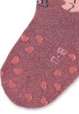 Sterntaler Ponožky protišmykové Medvíked ABS 2ks v balení light red dievča veľ. 21/22 cm - 18-24 m