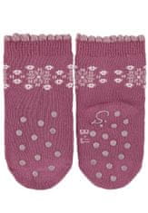 Sterntaler Ponožky protišmykové Medvíked ABS 2ks v balení purple dievča veľ. 17/18 cm- 9-12 m