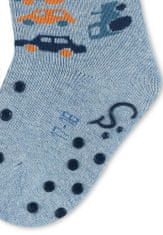 Sterntaler Ponožky protišmykové Polícia ABS 2ks v balení blue melange chlapec vel.17/18 cm- 9-12 m
