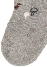 Sterntaler Ponožky protišmykové Zvieratká ABS 2ks light grey melange chlapec veľ. 17/18 cm- 9-12 m